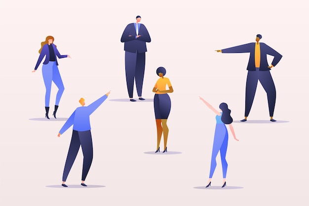 Free vector gradient blame illustration