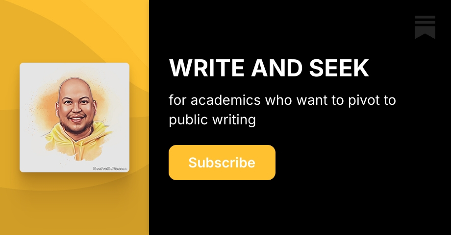 WRITE AND SEEK | Anthony Christian Ocampo | Substack