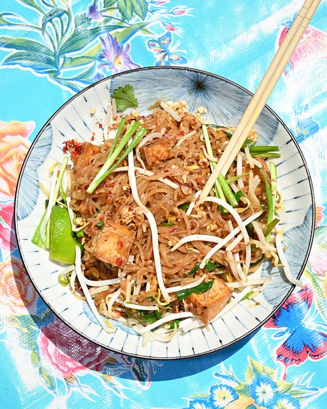 among the best bites of the year: pad thai, vegan olive oil cake, montreal fries + wine, shoot leftovers, filthy martini, vegan pizza, austin tacos, sushi, dublin vegan carrot cake