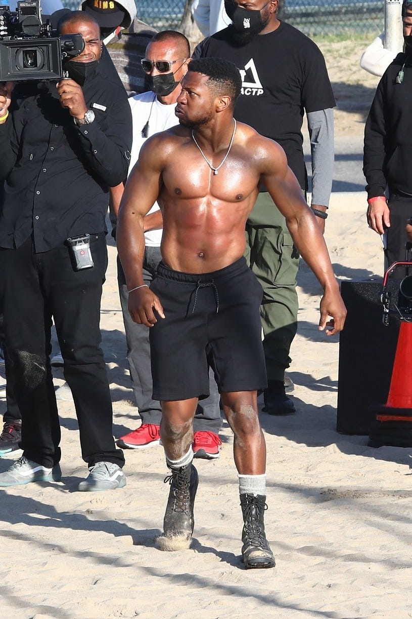 Jonathan Majors Shows Off Ripped Bod While Filming 'Creed 3' With Michael  B. Jordan: Photo 4736695 | Jonathan Majors, Michael B Jordan Pictures |  Just Jared