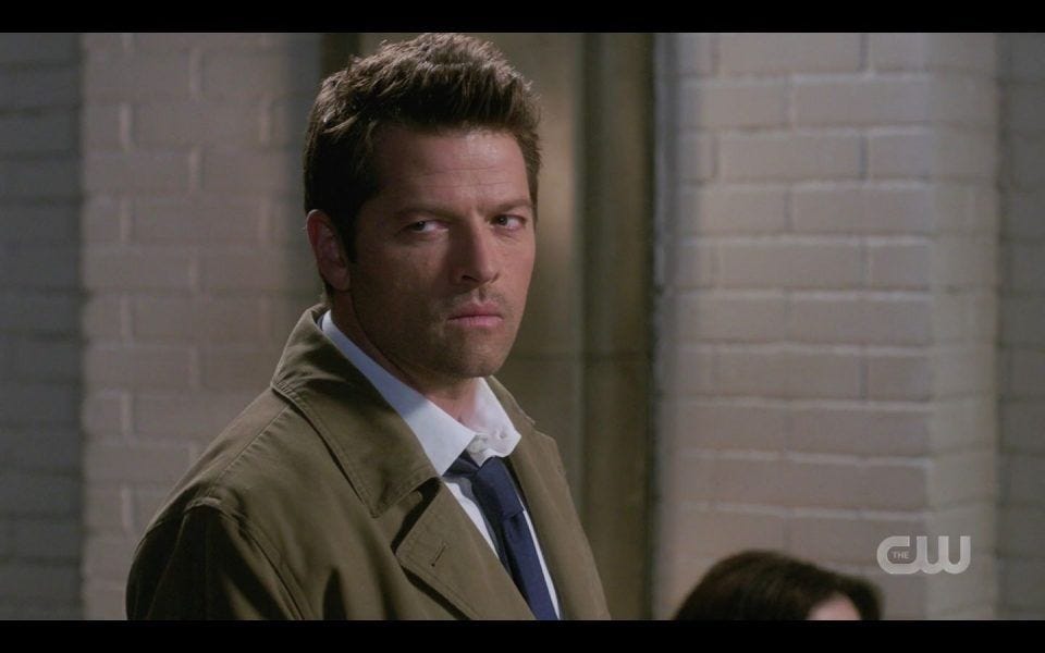 Misha Collins Castiel glaring in anger SPN Misha Collins Castiel glaring in anger SPN