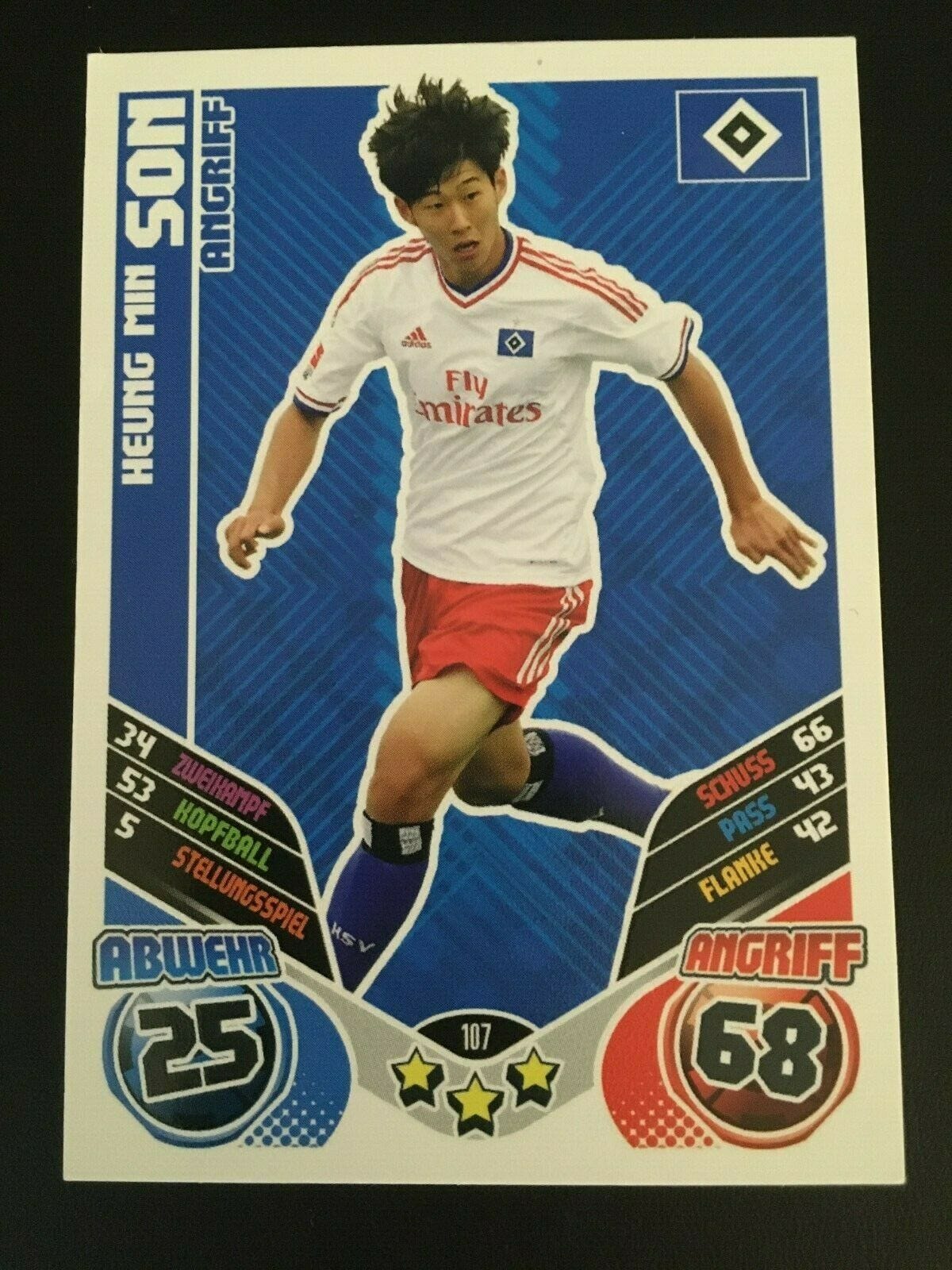Image 1 - 2011-12 Topps Match Attax Bundesliga Rookie RC 107 Heung Min Son (read)