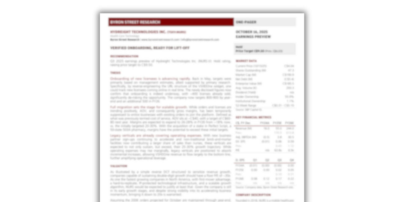 Hydreight Technologies Inc. (TSXV:NURS)