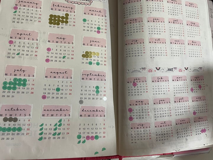 Photos from Helen's Hobonichi Planner