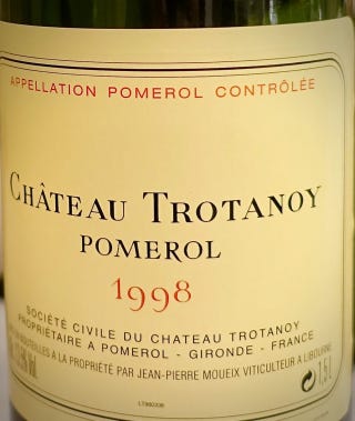 Chateau Trotanoy CU label Chateau Trotanoy CU label