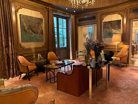 The grand interiors of the Hôtel de Crillon today.