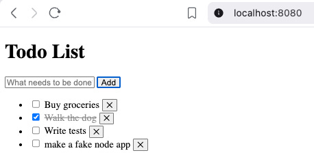 basic todo list app