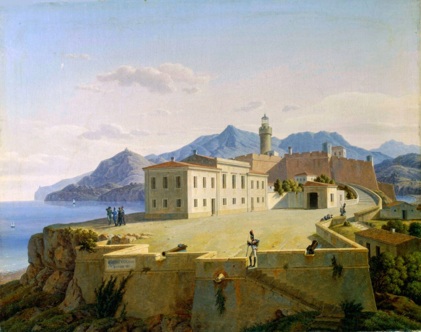Napoleón Bonaparte en Portoferraio, isla de Elba.