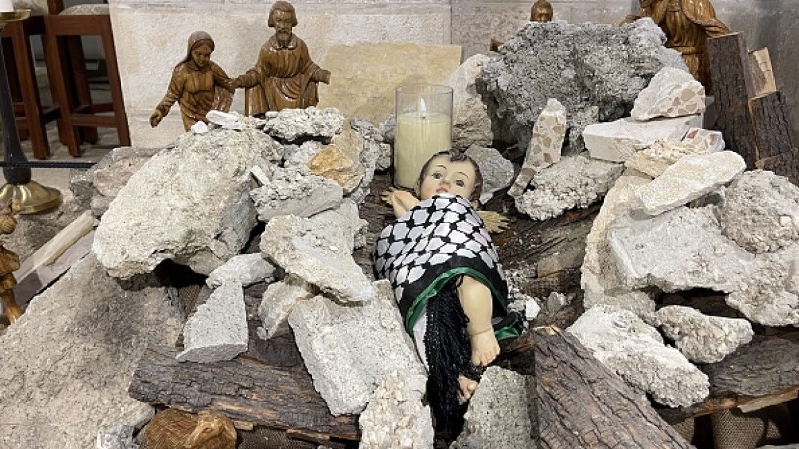 Bethlehem church nativity scene symbolises Gaza genocide