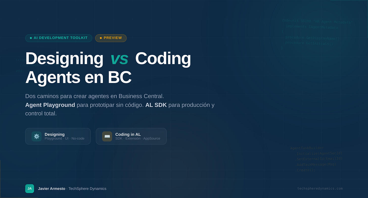 Designing vs Coding Agents in Business Central – Tech Sphere Dynamics
