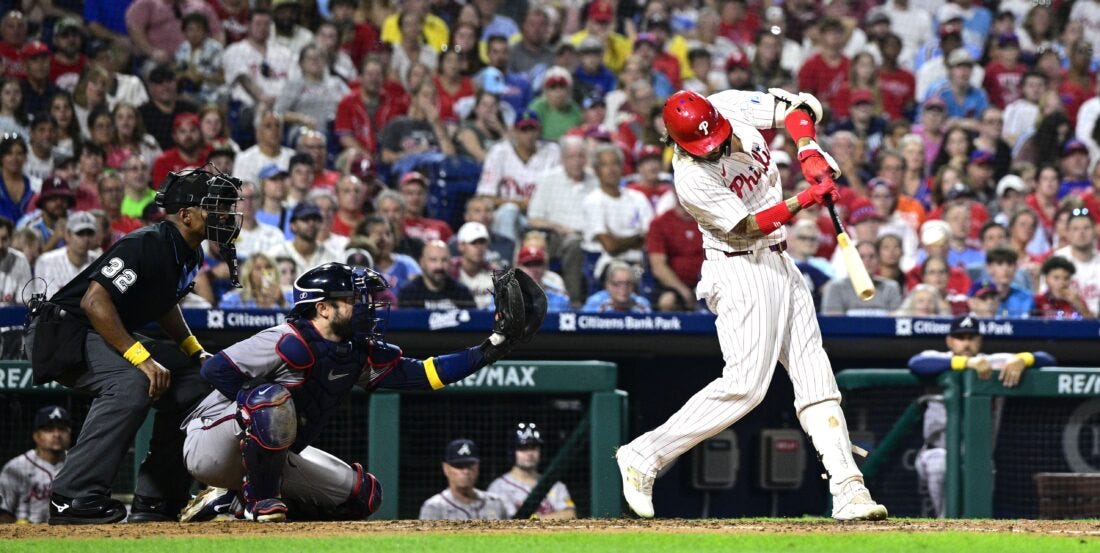 Castellanos delivers game-winning hit as Phillies edge Braves in extras |  News, Sports, Jobs - The Sentinel