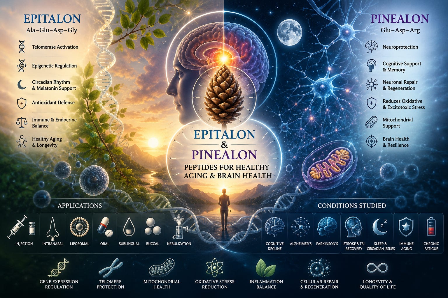 Neuropeptides Epitalon and Pinealon: Can Short Peptides Reprogram Aging and Brain Health?