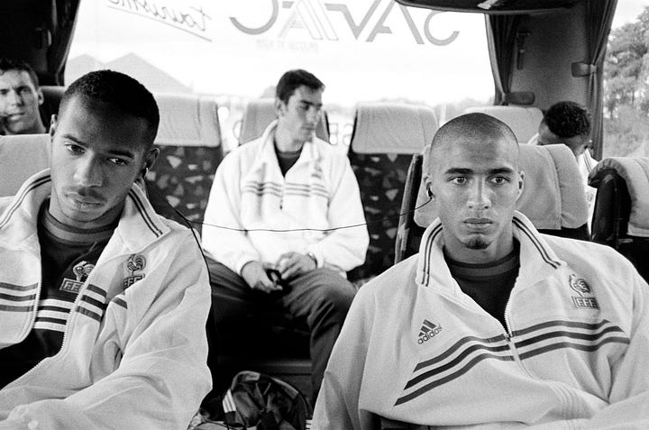 Team and players photos of the French national team during the FIFA 1998 World Cup