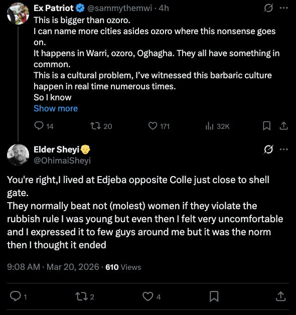 Screenshots of multiple witness accounts that the mass rape festival has been a longstanding tradition Screenshots of multiple witness accounts that the mass rape festival has been a longstanding tradition