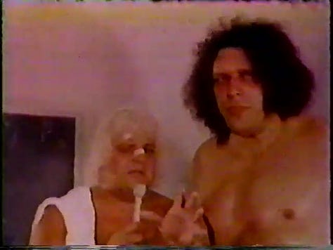 Stan Hansen, Lars and Ole Anderson, Dusty Rhodes and Andre The Giant