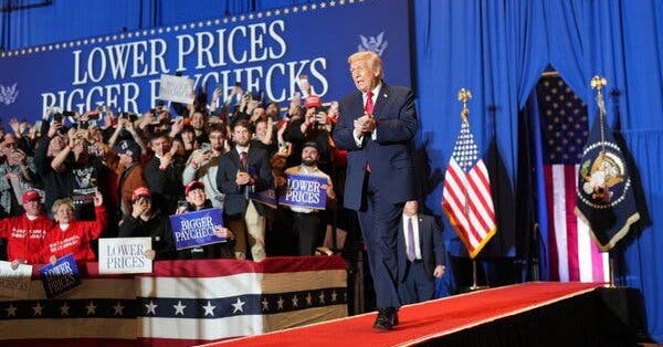 Trump Says Americans Are Doing Great, Even as Views on the Economy Sour -  The New York Times