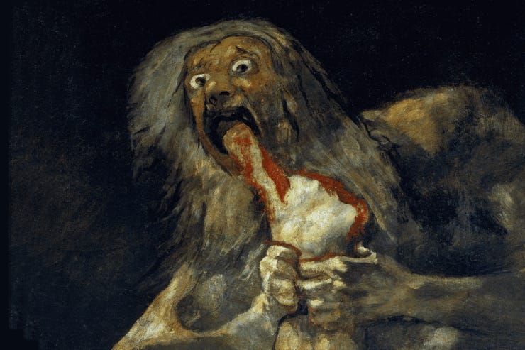Detail from Francisco de Goya's "Saturn Devouring His Son"