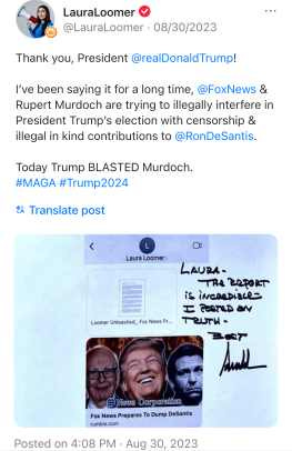Trump's messages to Loomer 1