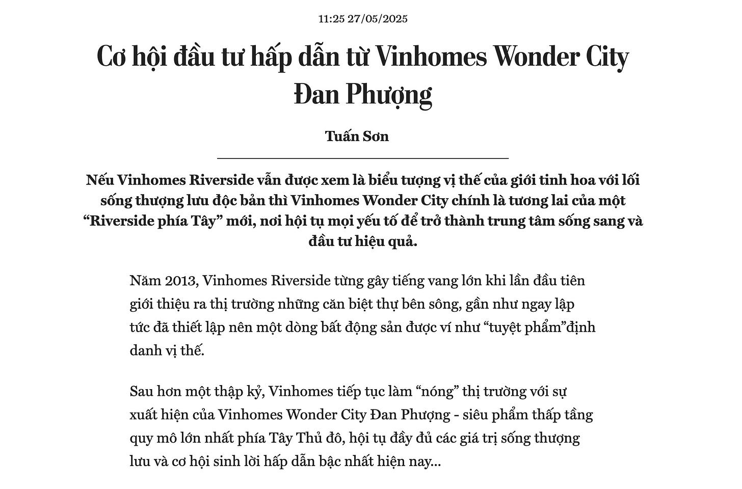 Biển quảng cáo dự án bất động sản trên đường phố Hà Nội