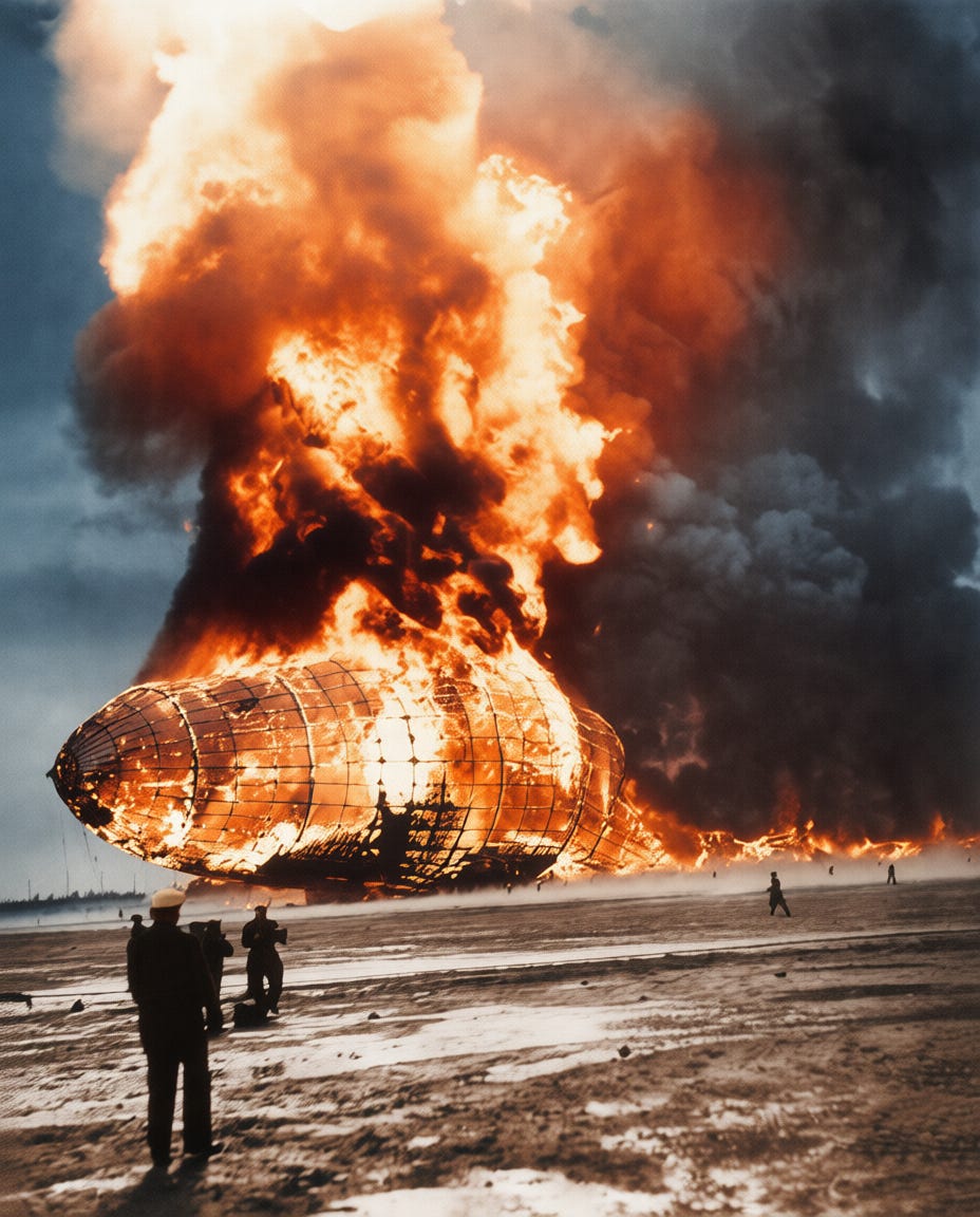 Airship Disaster The Hindenburg Disaster - by Adrian Macovei