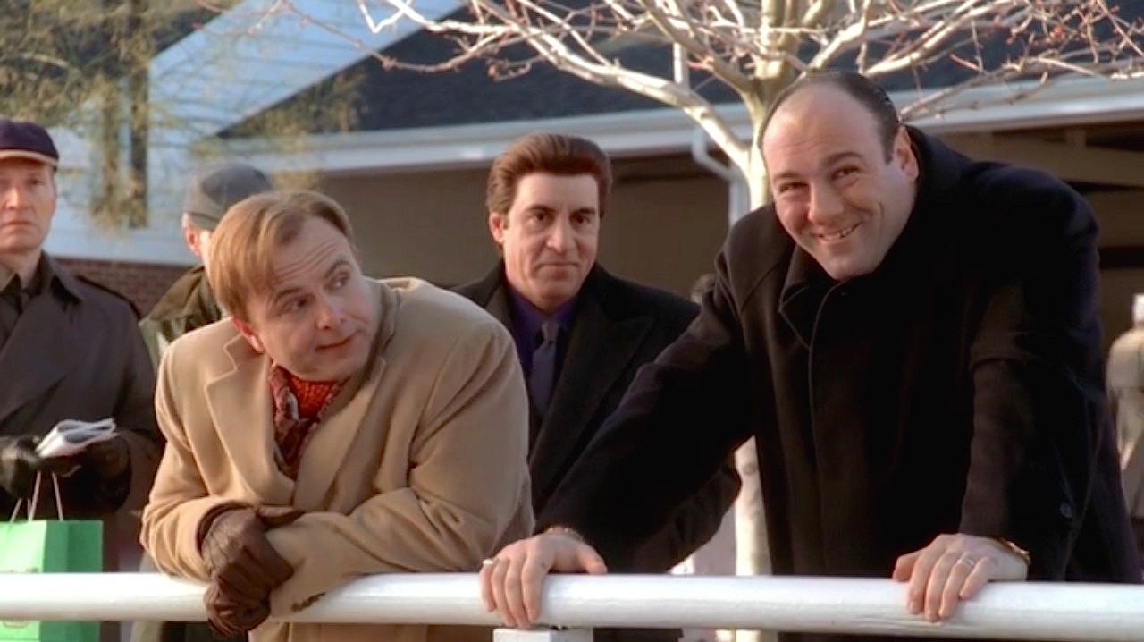Tony Soprano's Copper Tweed Jacket at the Track » BAMF Style