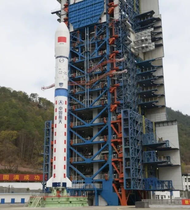 The Long March 2D Y95 vehicle stood at Launch Complex 3 at the Xichang Satellite Launch Center on March 12/13th 2026.