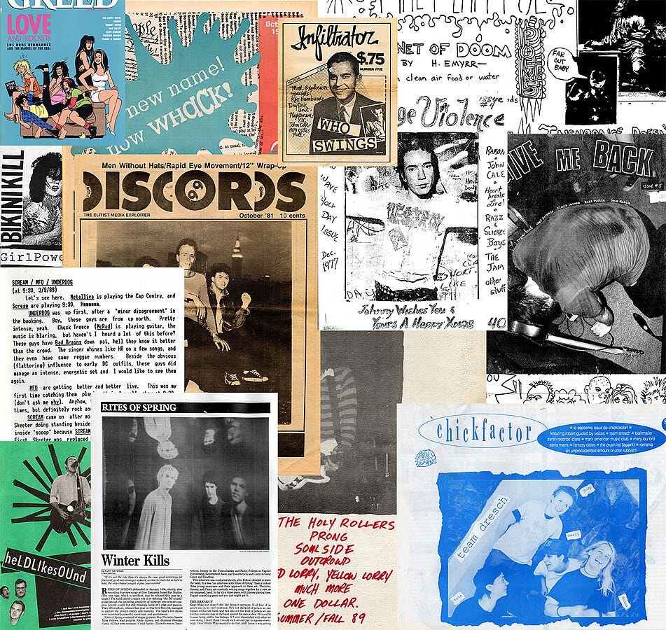 a collage of zine covers