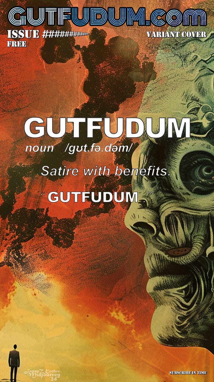 Abstract variant Sci-Fi Magazines featuring "Satire with Benefits".