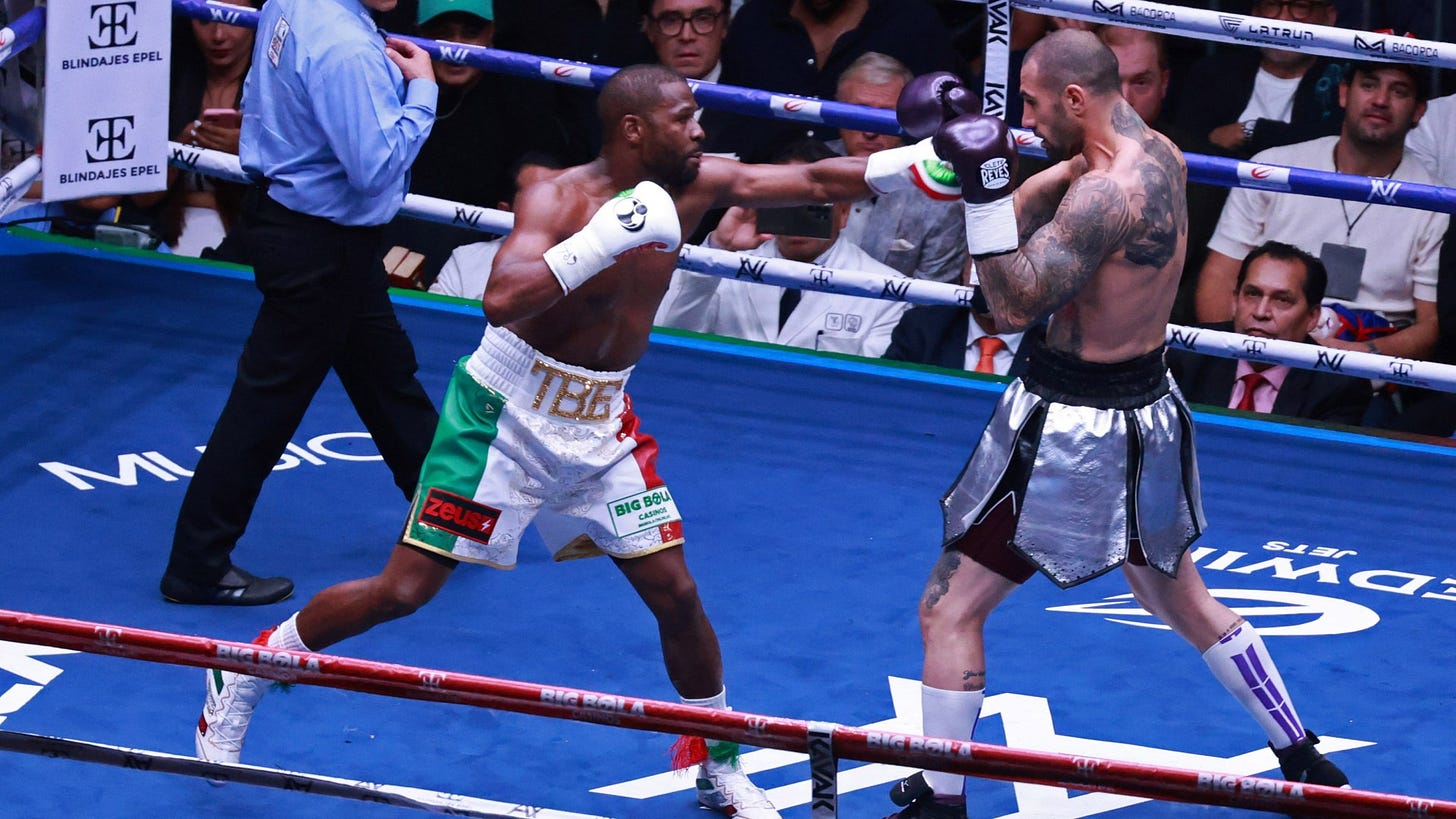 Mayweather dominates Gotti again in Mexico City exhibition boxing rematch |  Boxing News | Al Jazeera
