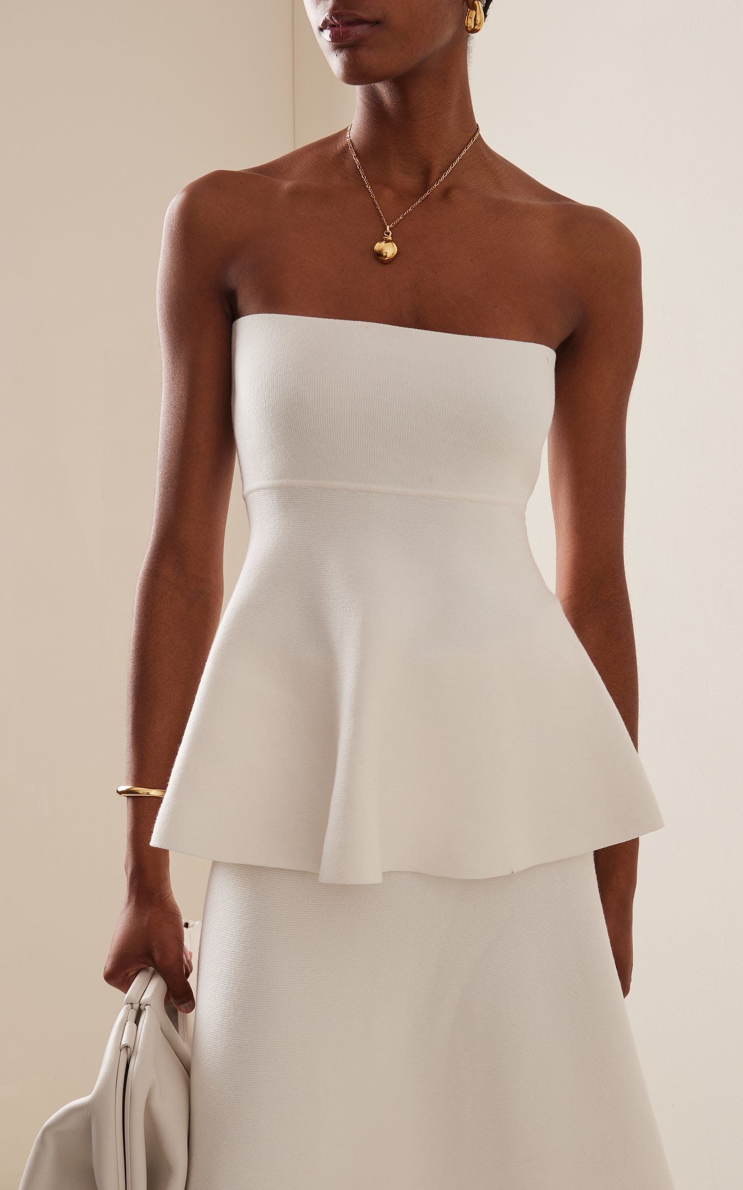 Exclusive Agathe Knit Peplum Top