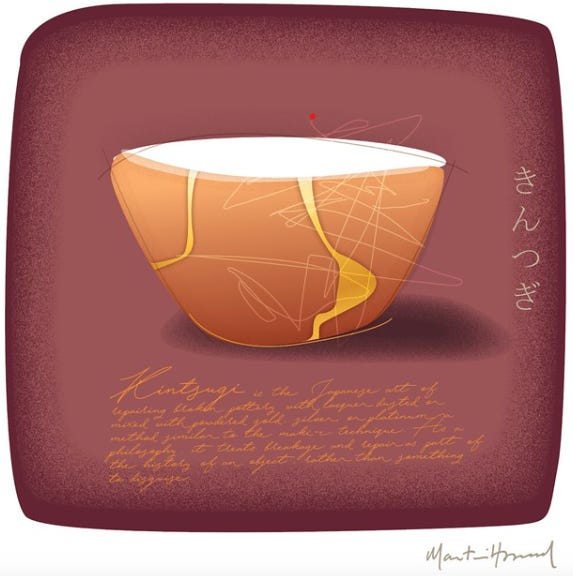 Kintsugi art by Martin Howard Kintsugi art by Martin Howard