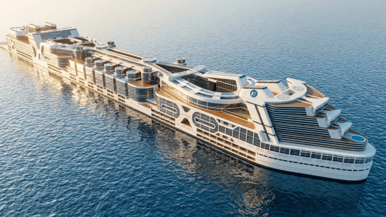 Developers are pushing forward with renewed plans for the Freedom Ship, a proposed mile-long floating city that could eventually house up to 80,000 people and continuously circle the globe. Developers are pushing forward with renewed plans for the Freedom Ship, a proposed mile-long floating city that could eventually house up to 80,000 people and continuously circle the globe.