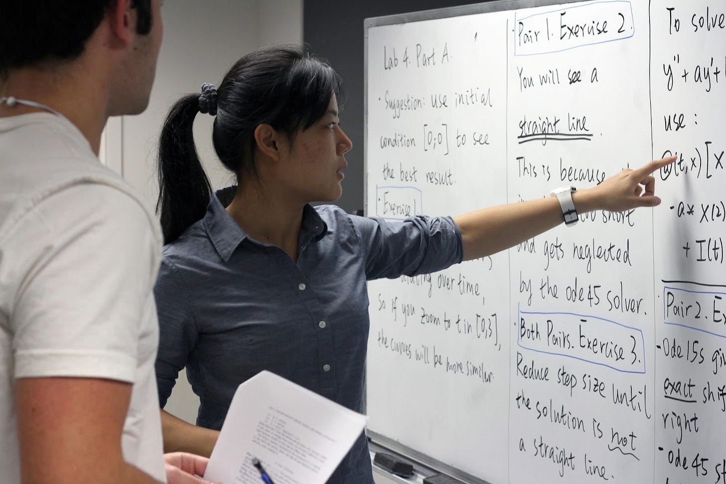 Student at whiteboard