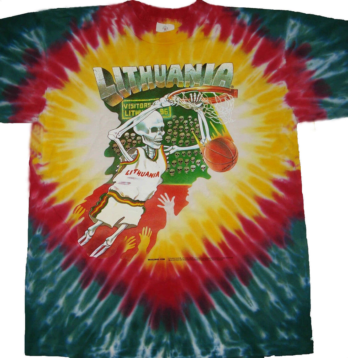 Lithuania 1992 Olympic Basketball Tie Dye T-shirt M, L, XL