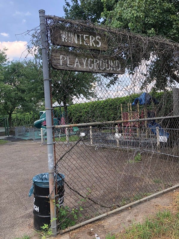 Winters Playground sign