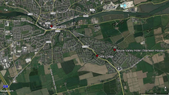Boyne Valley Hotel and Country Club (Stameen House), Gate Lodge and Proximity to Drogheda