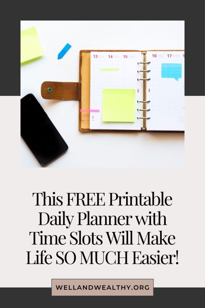 This FREE Printable Daily Planner with Time Slots Will Make Life SO MUCH Easier!