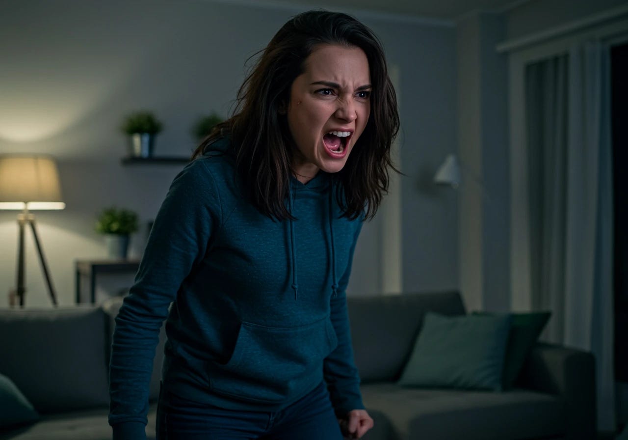 angry girlfriend yelling at you