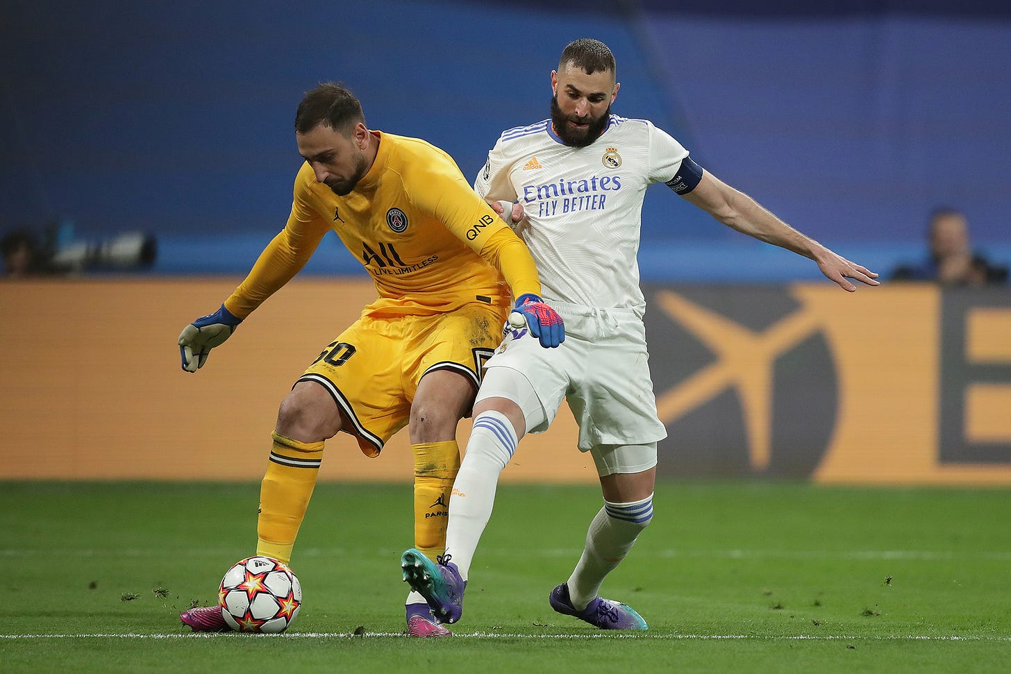 Gianluigi Donnarumma and Karim Benzema