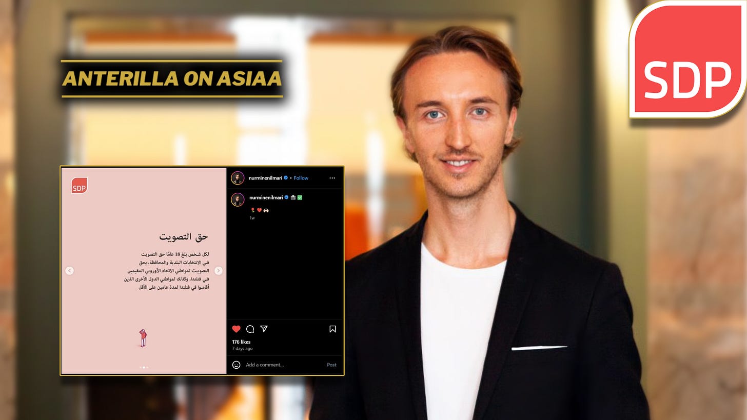 SDP näyttää omaksuneen täysin roolinsa islamisaation ja putinismin edistäjänä, kun se viestii sekä arabimuslimeille että venäläisille Suomessa olevansa juuri oikea puolue ajamaan heidän tavoitteitaan.