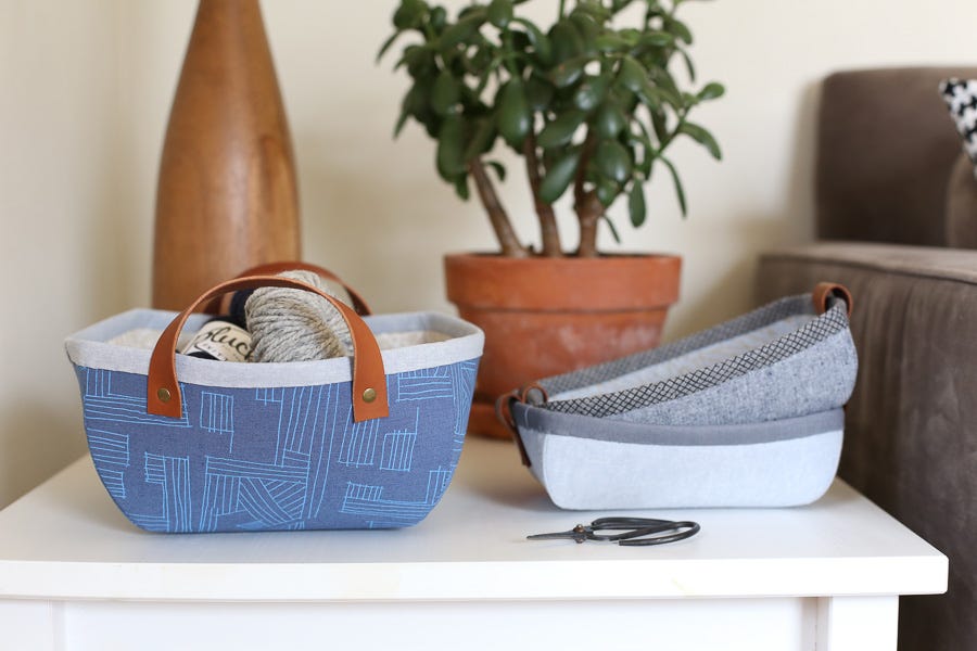 Tiny Treasures Basket & Tray Free Pattern - Noodlehead
