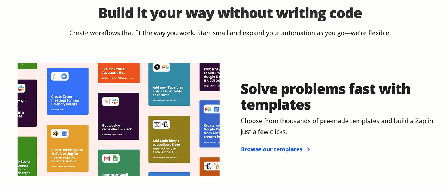 No-code automation with Zapier