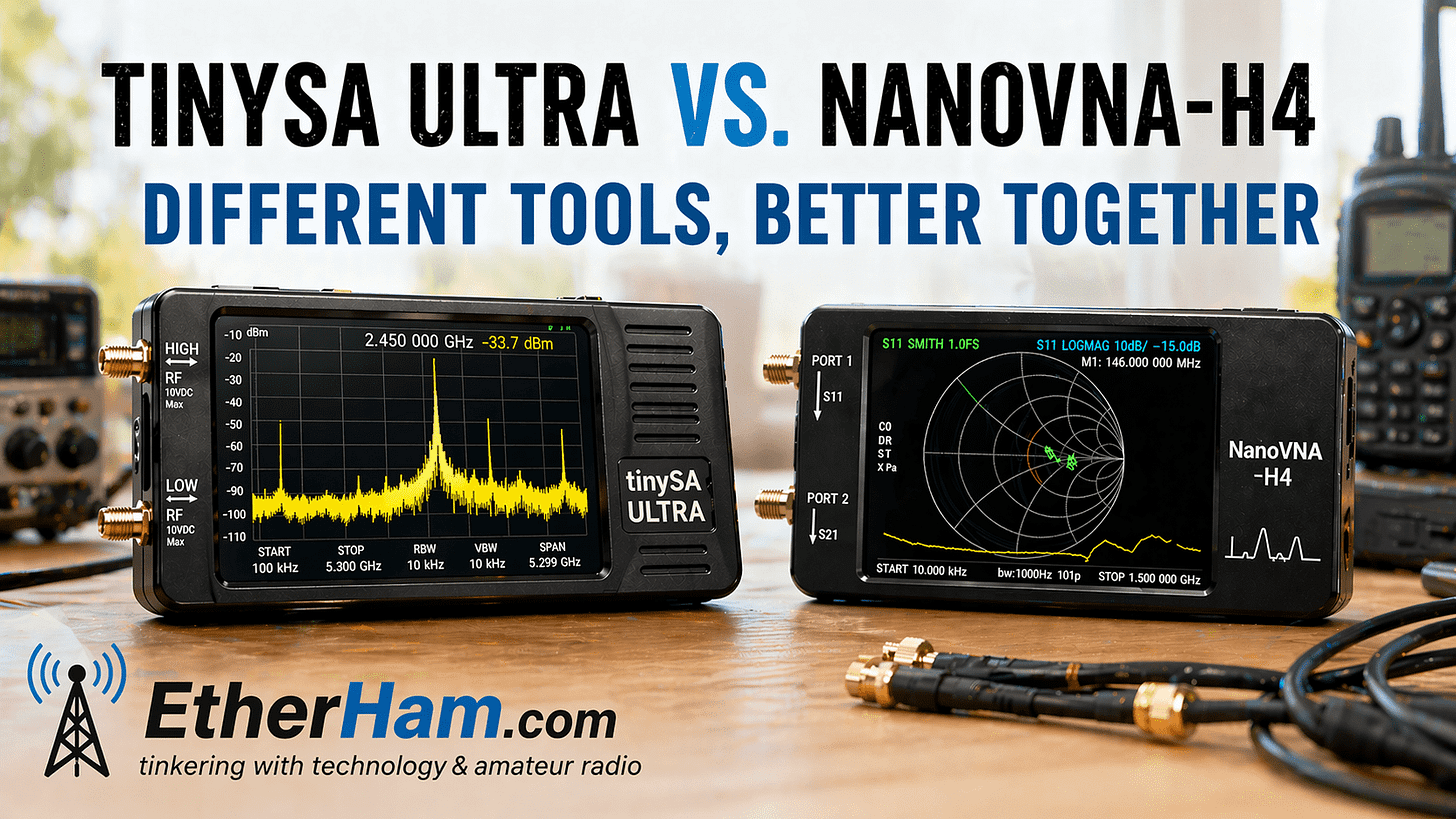 Comparing the TinySA Ultra and the NanoVNA-H4