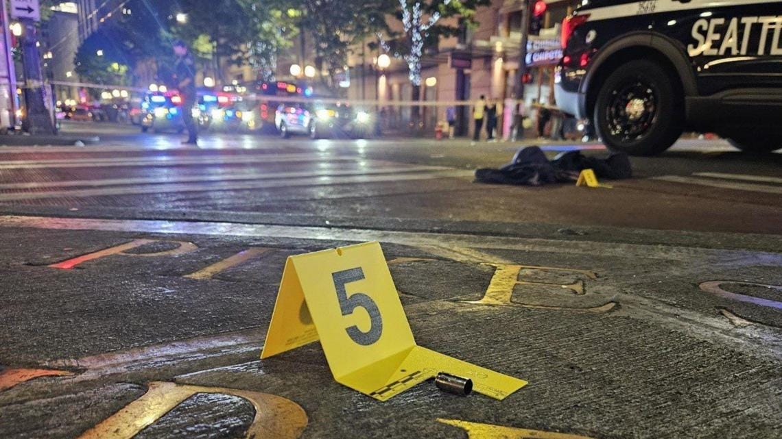 Police investigating triple shooting in downtown Seattle on Fourth of July  | king5.com