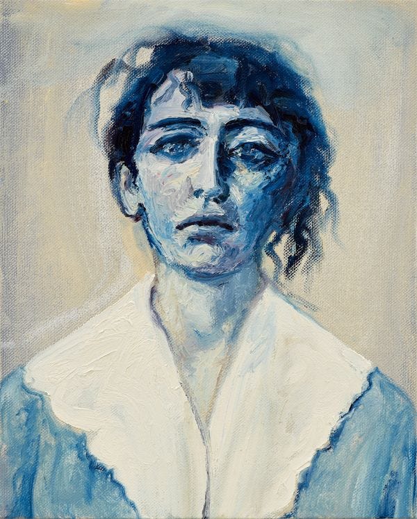 Celia Paul, Camille Claudel, 2024, Oil on canvas, 50.8 x 40.6 cm, © Celia Paul. Courtesy the artist and Victoria Miro.jpg