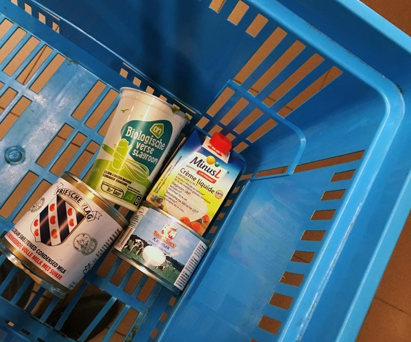 Creme de leite e leite condensado na Holanda Creme de leite e leite condensado na Holanda