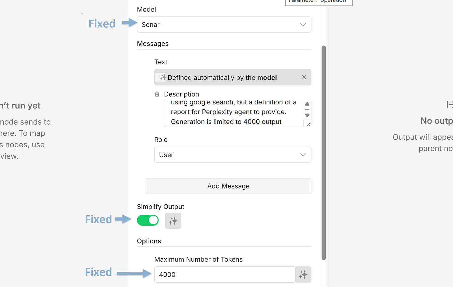 Example 3: Some tool parameters are fixed or decided by the orchestration, not the agent