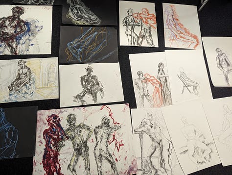 life drawings of a male nude in cardiff