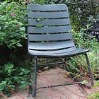 Garden furniture in wild gardens