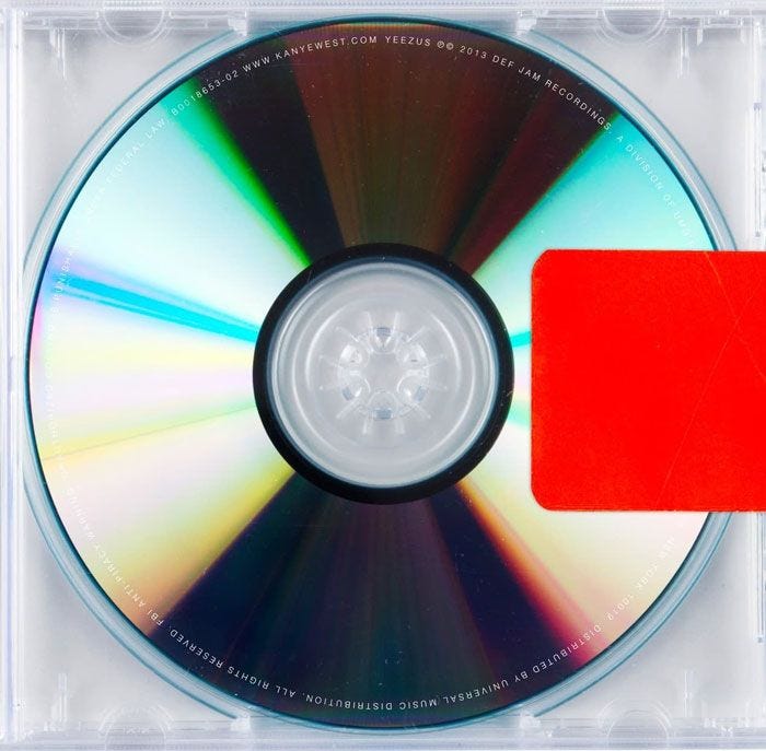 A slab of raw sound sealed in plastic, stripped of all decoration, title, or compromise this album cover was a declaration of war against the algorithmic mid, a refusal to spoon-feed meaning to the tasteless masses, and a reminder that in a world drowning in decoration and dopamine, only those with cultivated discernment can recognize something truly divine when it dares to show up uninvited. (The album cover for Yeezus, 2013 by Kanye West) A slab of raw sound sealed in plastic, stripped of all decoration, title, or compromise this album cover was a declaration of war against the algorithmic mid, a refusal to spoon-feed meaning to the tasteless masses, and a reminder that in a world drowning in decoration and dopamine, only those with cultivated discernment can recognize something truly divine when it dares to show up uninvited. (The album cover for Yeezus, 2013 by Kanye West)